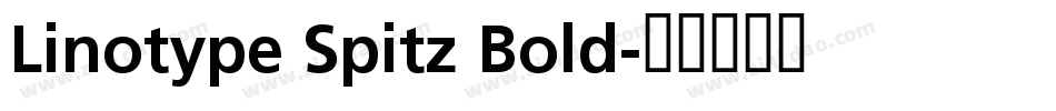 Linotype Spitz Bold字体转换